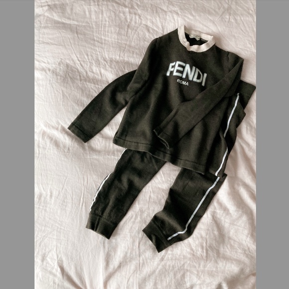 FENDI Wool Jumper Pants Dark Olive Green Sweater Set xs/s 4 - Picture 16 of 16